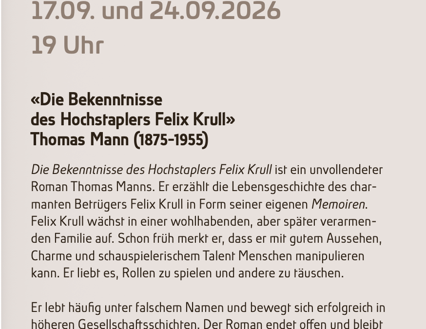 Die Bekenntnisse des Hochstaplers Felix Krull